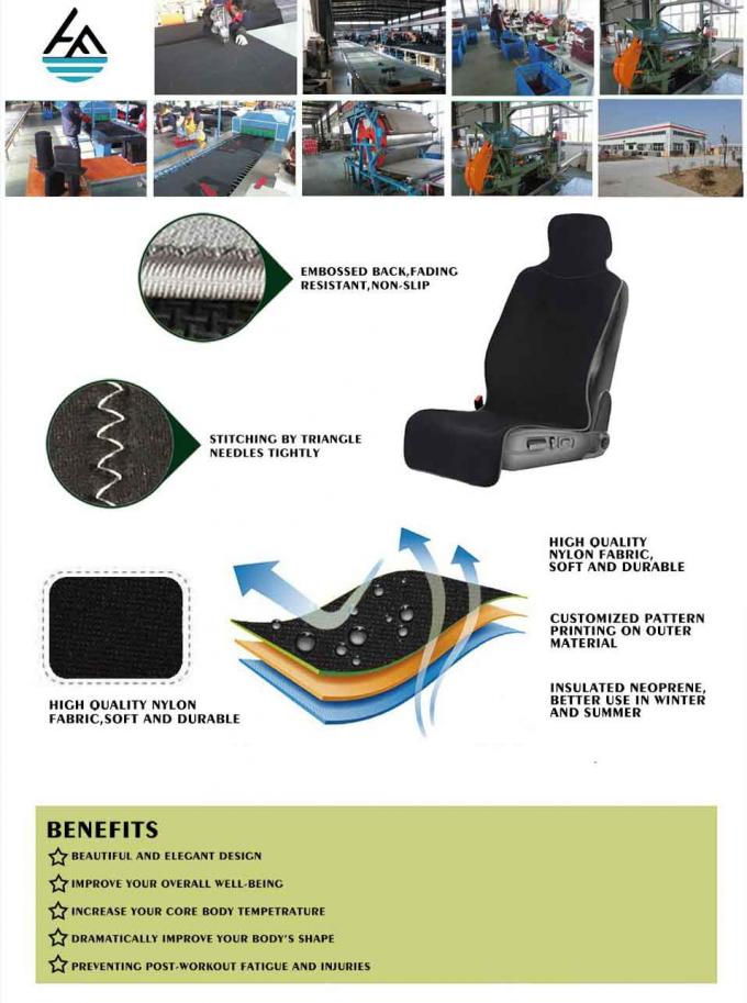 絶縁されたネオプレンのシート カバーの座席保護装置の昇華印刷を防水して下さい