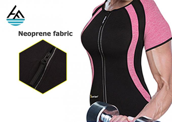 黒いピンクの適性のネオプレンの減量のサウナのスーツは汗習慣のサイズを吸収します