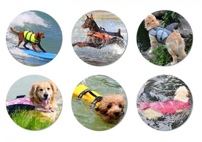 ハンドル、ネオプレン犬の救命胴衣の純粋な色が付いている5mmの習慣のネオプレン犬のベスト