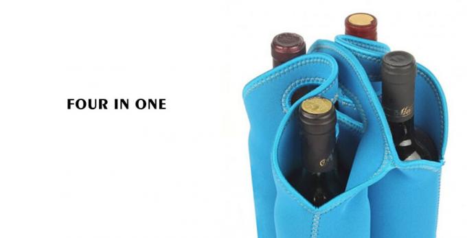 4本のびんのびんのクーラー袋のネオプレンのワイン・ボトルのホールダーの環境友好的な材料