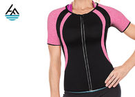 黒いピンクの適性のネオプレンの減量のサウナのスーツは汗習慣のサイズを吸収します